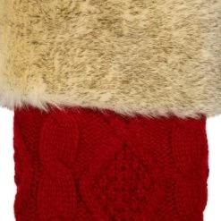 Northlight Cable Knit Christmas Stocking - 20.5" - Red And Beige -Christmas Decorations Store GUEST f3f46c50 cdfa 46f9 8641 6b1df9747c01