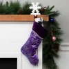 Northlight 20" Purple And Silver Glittered Floral Christmas Stocking With Shadow Velveteen Cuff 1 Northlight 20" Purple And Silver Glittered Floral Christmas Stocking With Shadow Velveteen Cuff -Christmas Decorations Store GUEST f5892ff5 4650 4dd6 a356 4ca824fae9d6