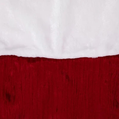 Northlight 50" Red And White Jumbo Velveteen Christmas Stocking 5 Northlight 50" Red And White Jumbo Velveteen Christmas Stocking - Image 3
