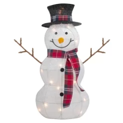 Northlight Lighted Tinsel Snowmen Family Christmas Yard Decorations - Clear Lights - Set Of 2 -Christmas Decorations Store GUEST f78a39b9 f211 4f67 8fbb ebe0ddaef6ab