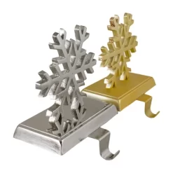 Northlight Set Of 2 Gold And Silver Shiny Snowflake Christmas Stocking Holders -Christmas Decorations Store GUEST f87ee3fe 4cca 4fce a222 1e14280edfcb