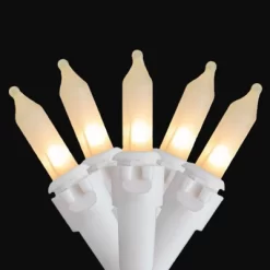 Northlight Frosted Mini Christmas Light Set - Clear - 24.5' White Wire - 50ct