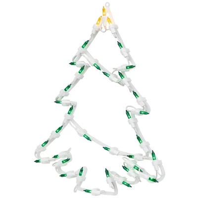 Northlight Lighted Christmas Tree Window Silhouette Decoration - 15" - Green And Yellow Lights 6 Northlight Lighted Christmas Tree Window Silhouette Decoration - 15" - Green And Yellow Lights - Image 4