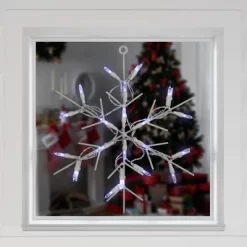 Northlight 13" White LED Lighted Snowflake Christmas Window Silhouette