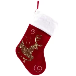 Northlight Reindeer And Snowflake Sequin Christmas Stockings - 20" - Red And White - Set Of 2 -Christmas Decorations Store GUEST fc46eda2 ec18 4f20 b91f 107942270bbb