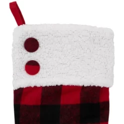 Northlight 23" Black And Red Rustic Buffalo Plaid Christmas Stocking -Christmas Decorations Store GUEST fec737fd bd37 44d3 ace0 c94b75cea435
