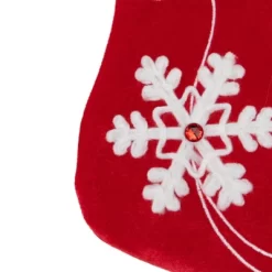 Northlight 20.5-Inch Red And White Velvet With White Snowflake Christmas Stocking -Christmas Decorations Store GUEST fec8832f 0194 4c88 adf5 068321505c2c