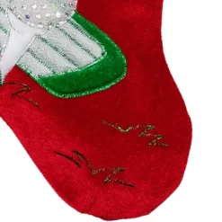 Northlight 20" Red Velveteen Golf Themed Christmas Stocking With White Embroidered Cuff -Christmas Decorations Store GUEST ff307ac9 253f 4b62 b191 fa3c90ca80b4